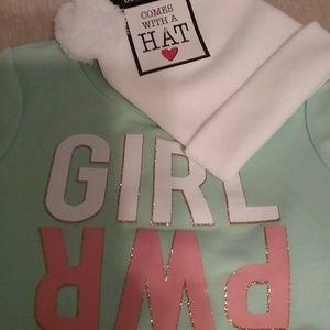 GIRLS BEAUTEES SOFT PULLOVER SWEATSHIRT HAT SET...